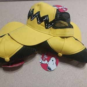 Charlie Brown yellow snap back hat